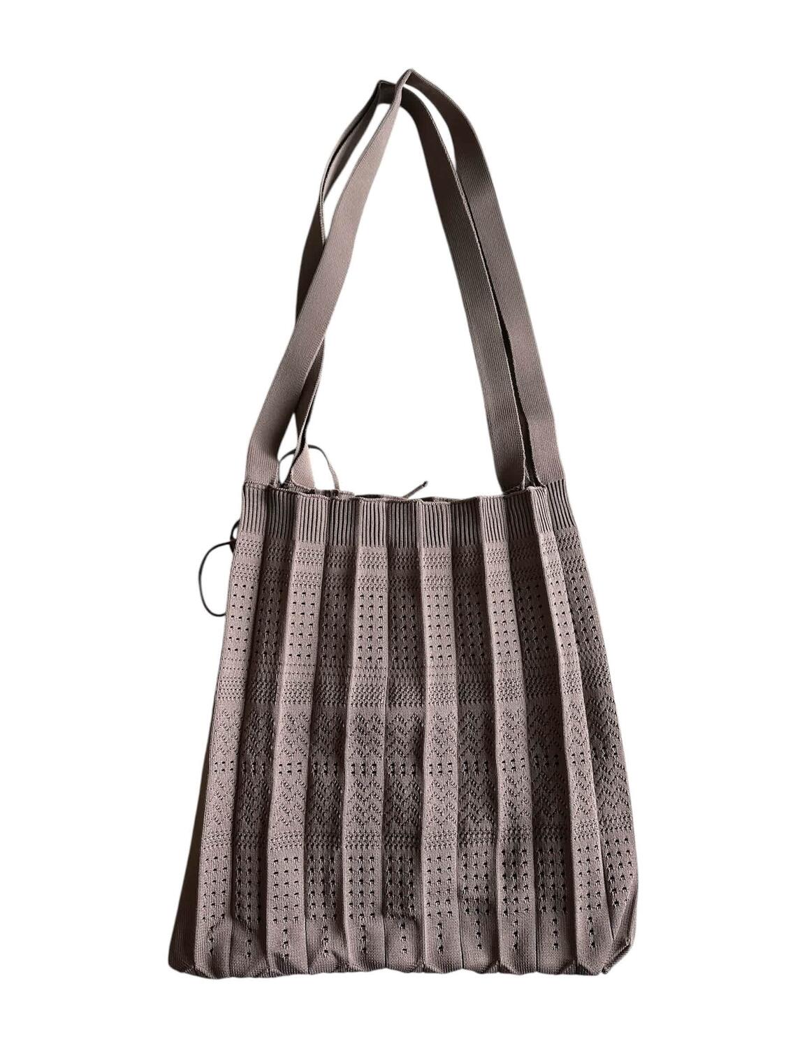 Lang Rosalia strikket taske - Earth